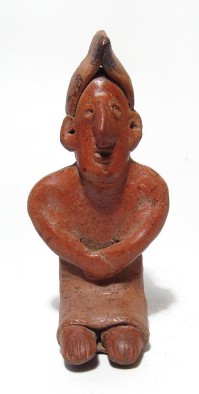 A nice Colima Pihuamo-Style seated female figure (1 of 3)