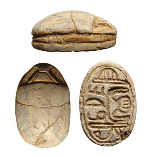 Egyptian steatite scarab, 2nd Intermediate Period (1 of 1)
