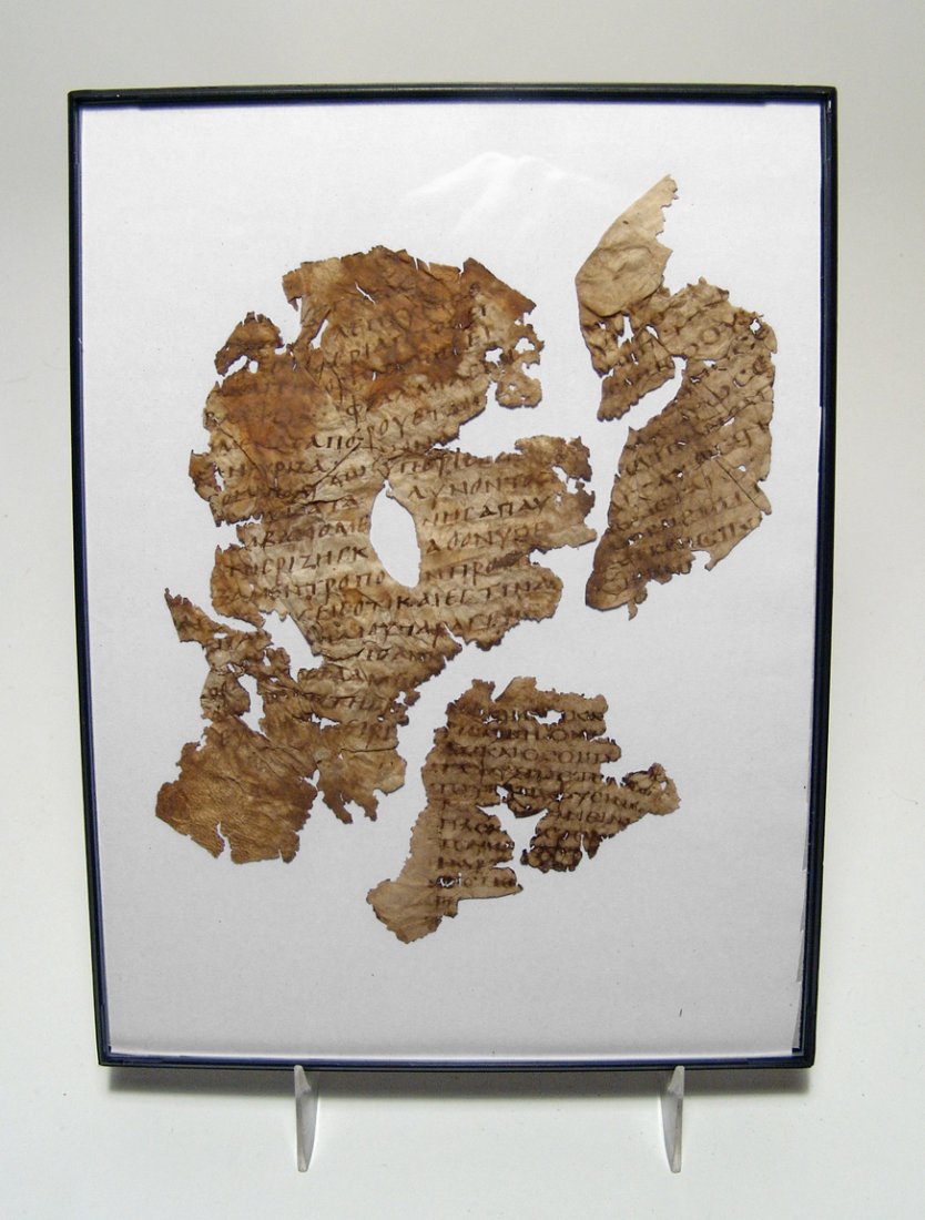 Lot of Greek and Coptic mixed literary texts on vellum (1 of 7)