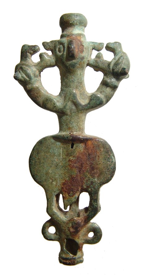 Near Eastern bronze Master of Animals finial (1 of 2)