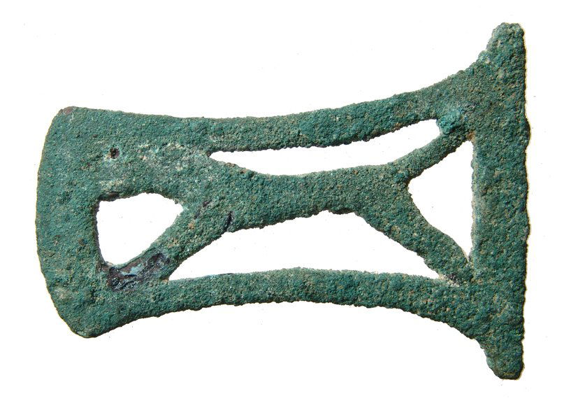 A ceremonial bronze axe head (1 of 2)