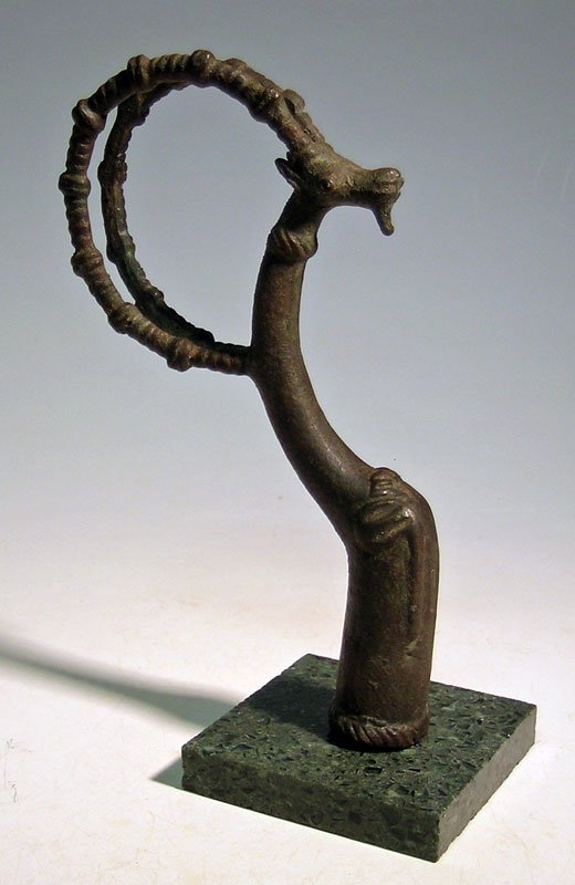 Near Eastern bronze whet stone handle (1 of 4)