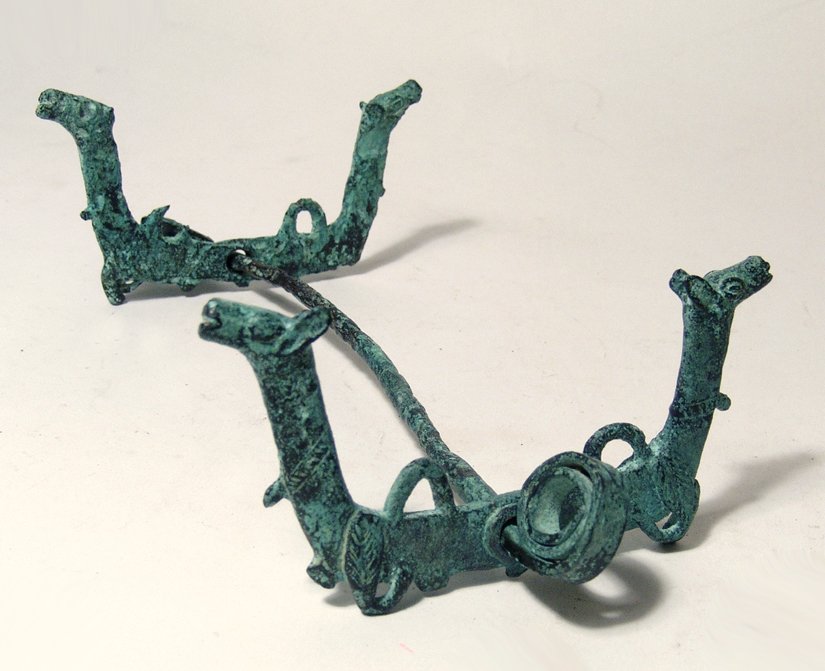 A Near Eastern bronze horse bit (1 of 3)