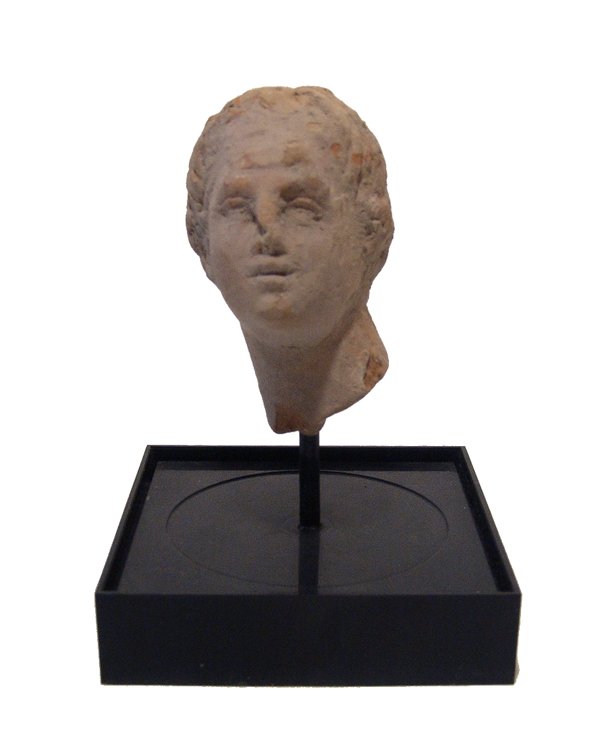 Greek terracotta head of a woman, Calabria, Tarentum (1 of 4)