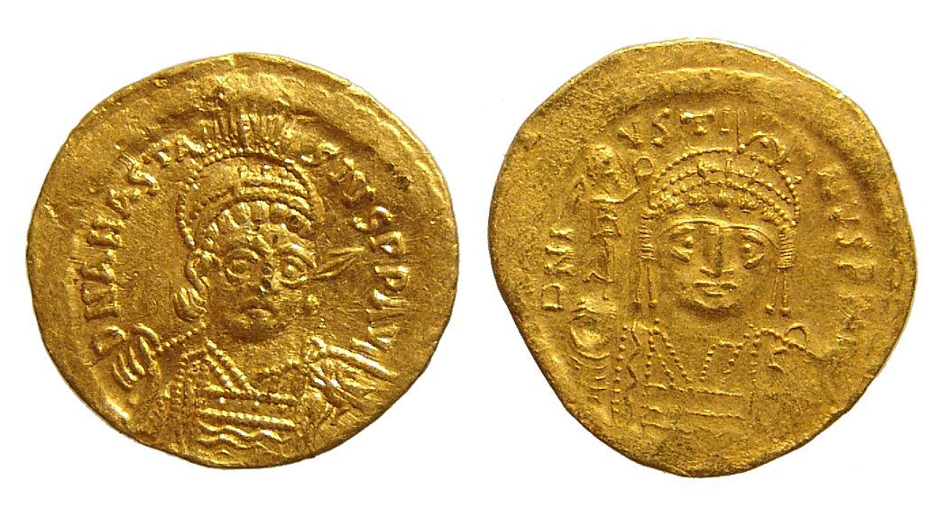 A pair of Byzantine Gold solidi (1 of 2)
