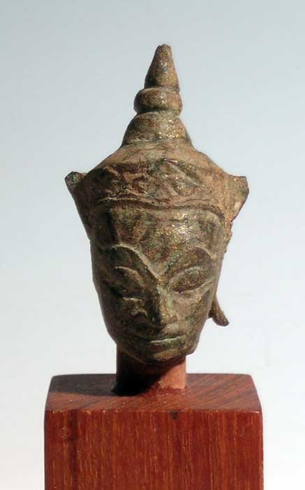 Ayutthaya Style Bronze Buddha head from Thailand (1 of 3)