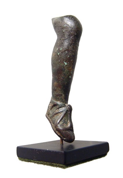 A Greek bronze leg with sandaled foot (1 of 4)