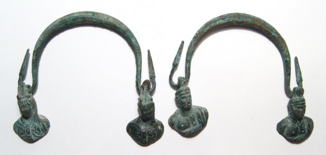 A pair of Roman bronze cauldron handles (1 of 4)