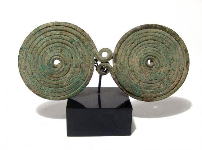 A Villanovan bronze double spiral spectacle brooch (1 of 2)