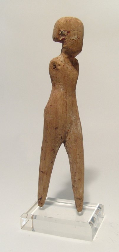 A large Egyptian wood figure of a striding man, Late (1 of 4)