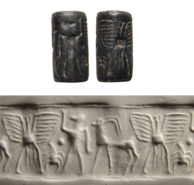 A northern Syrian black steatite cylinder seal (1 of 1)