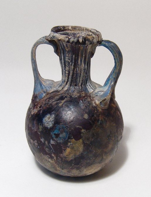 Roman glass amphoriskos with 'Splash' decoration, 1st (1 of 3)