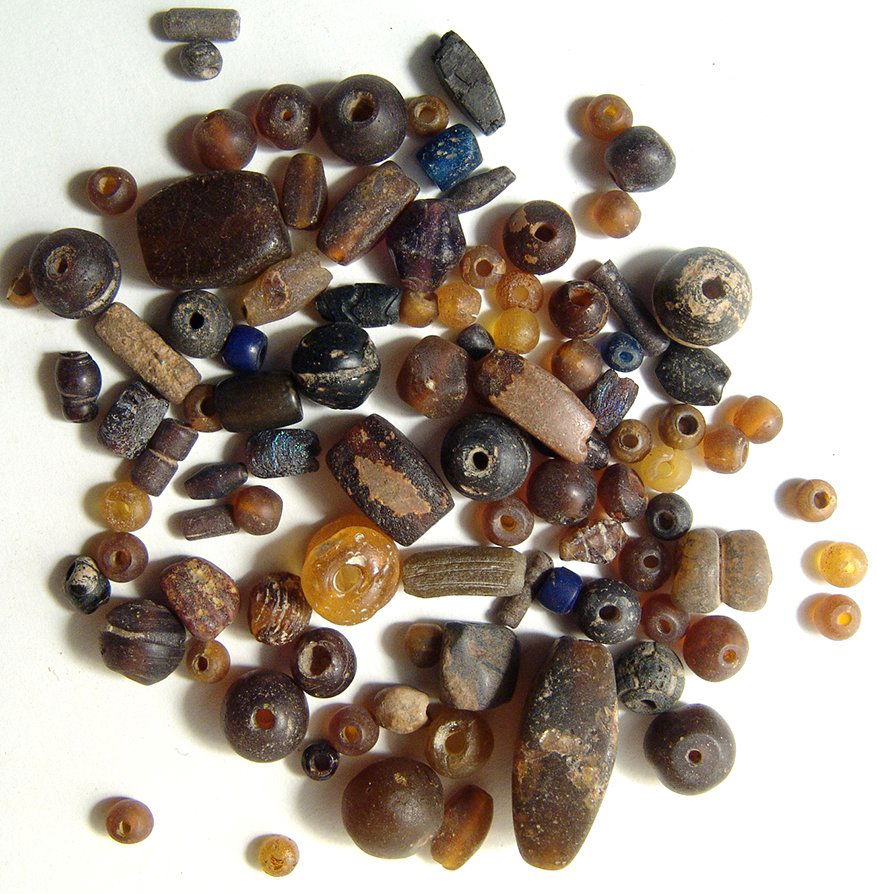 A large group of Roman glass beads (1 of 2)