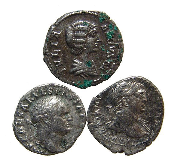 A lot of 3 Roman silver coins (1 of 2)