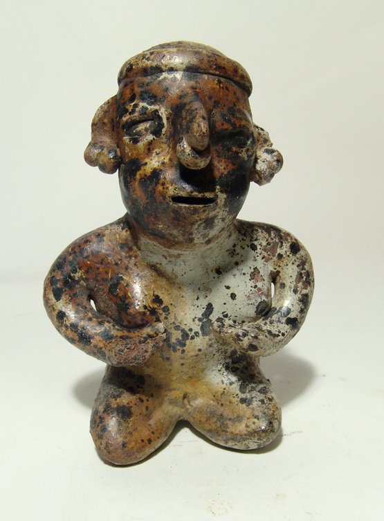 Nayarit figure of a seated woman, West Mexico (1 of 3)