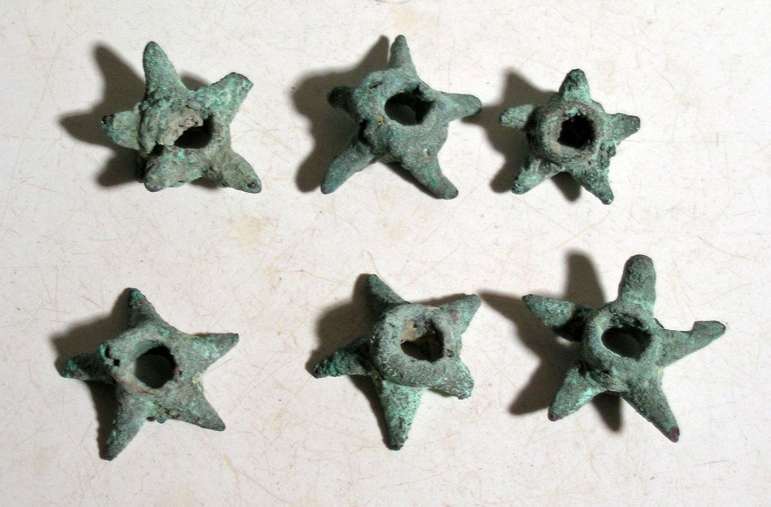 A group of six Inca votive mace heads (1 of 1)