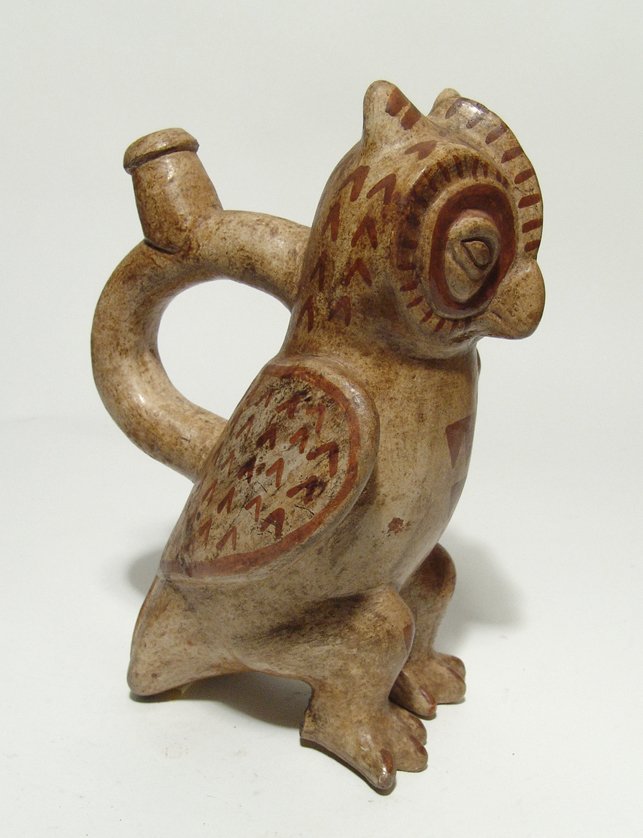 A choice Pre-Columbian owl effigy vessel (1 of 4)