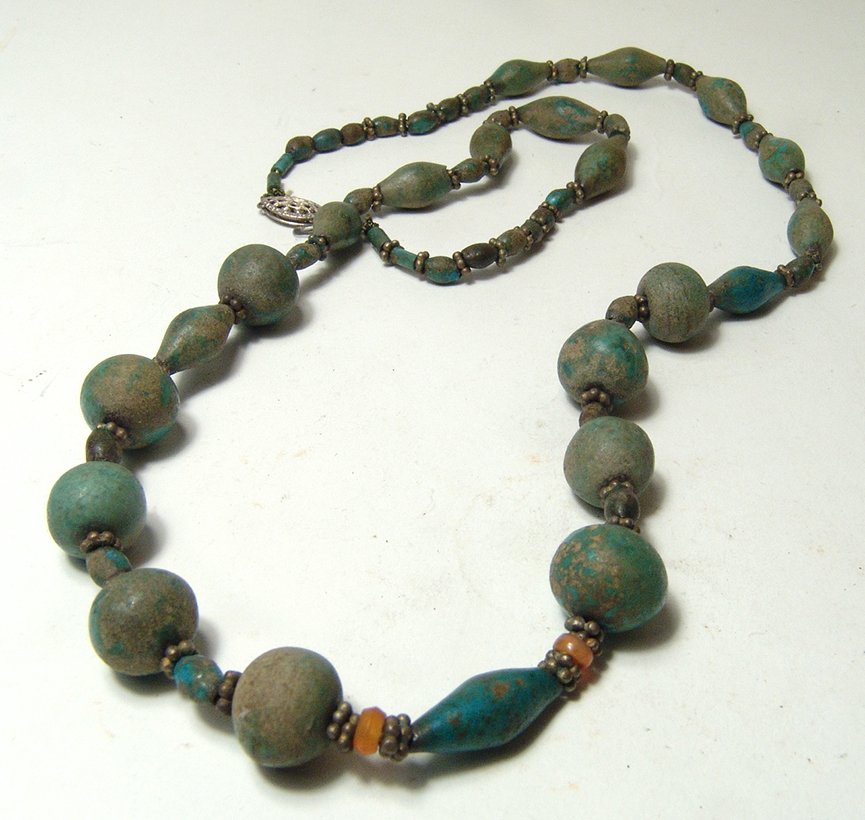 A choice Egyptian faience beaded necklace (1 of 3)