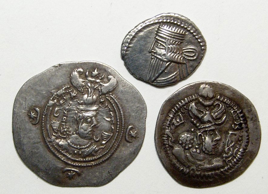 A lot of 3 silver Persian coins (1 of 2)