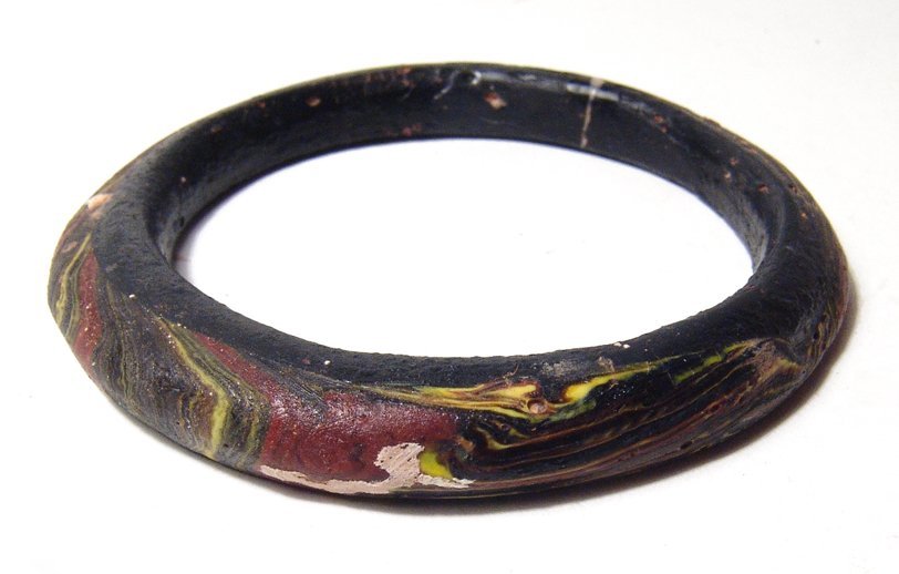 A nice multicolored Islamic glass bracelet (1 of 3)