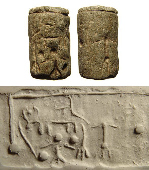 Large Southern Anatolia green serpentine cylinder seal (1 of 1)