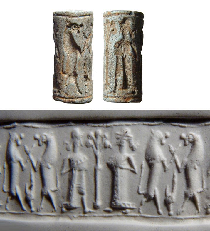 A very nice Mitanni faience cylinder seal (1 of 1)