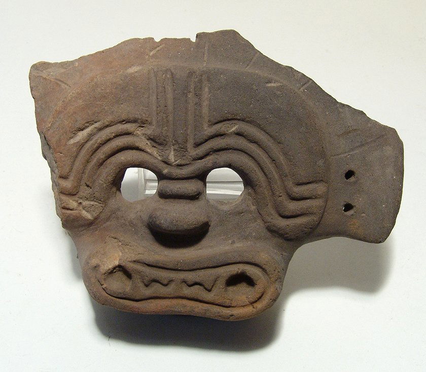 A handsome La Tolita/Tumaco ceramic mask (1 of 3)