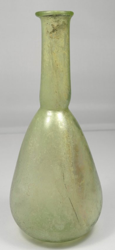 A nice Roman pale green glass bottle (1 of 3)