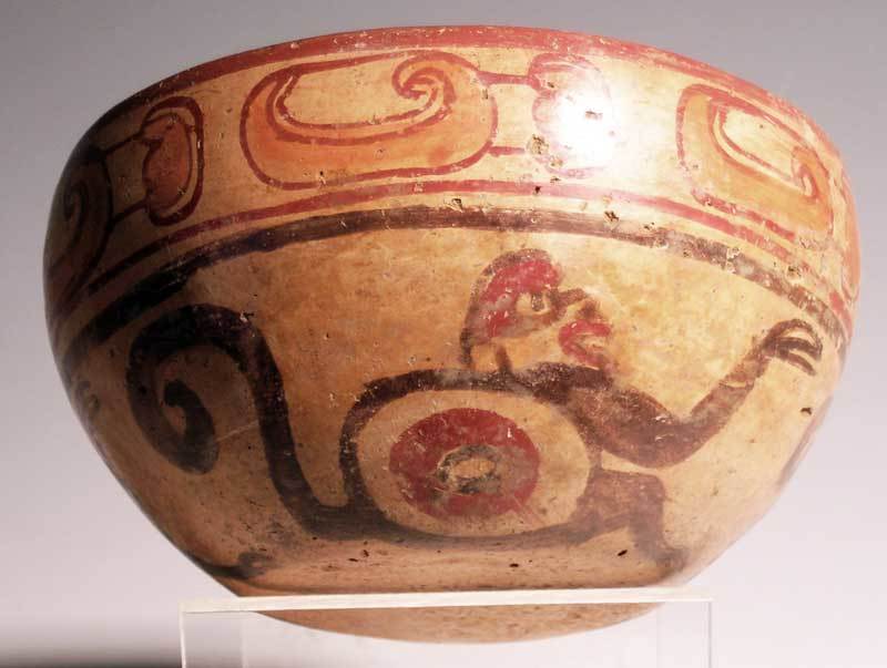 Excellent Maya polychrome bowl from El Salvador (1 of 3)