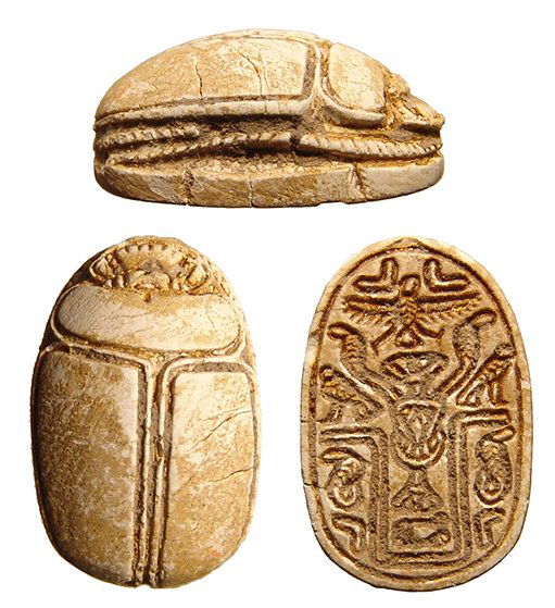 Egyptian steatite scarab, 2nd Intermediate Period (1 of 1)