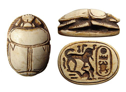 A beautifully carved Egyptian steatite scarab (1 of 1)
