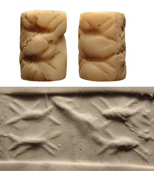 Sumerian shell cylinder seal, Jemdat Nasr (1 of 1)