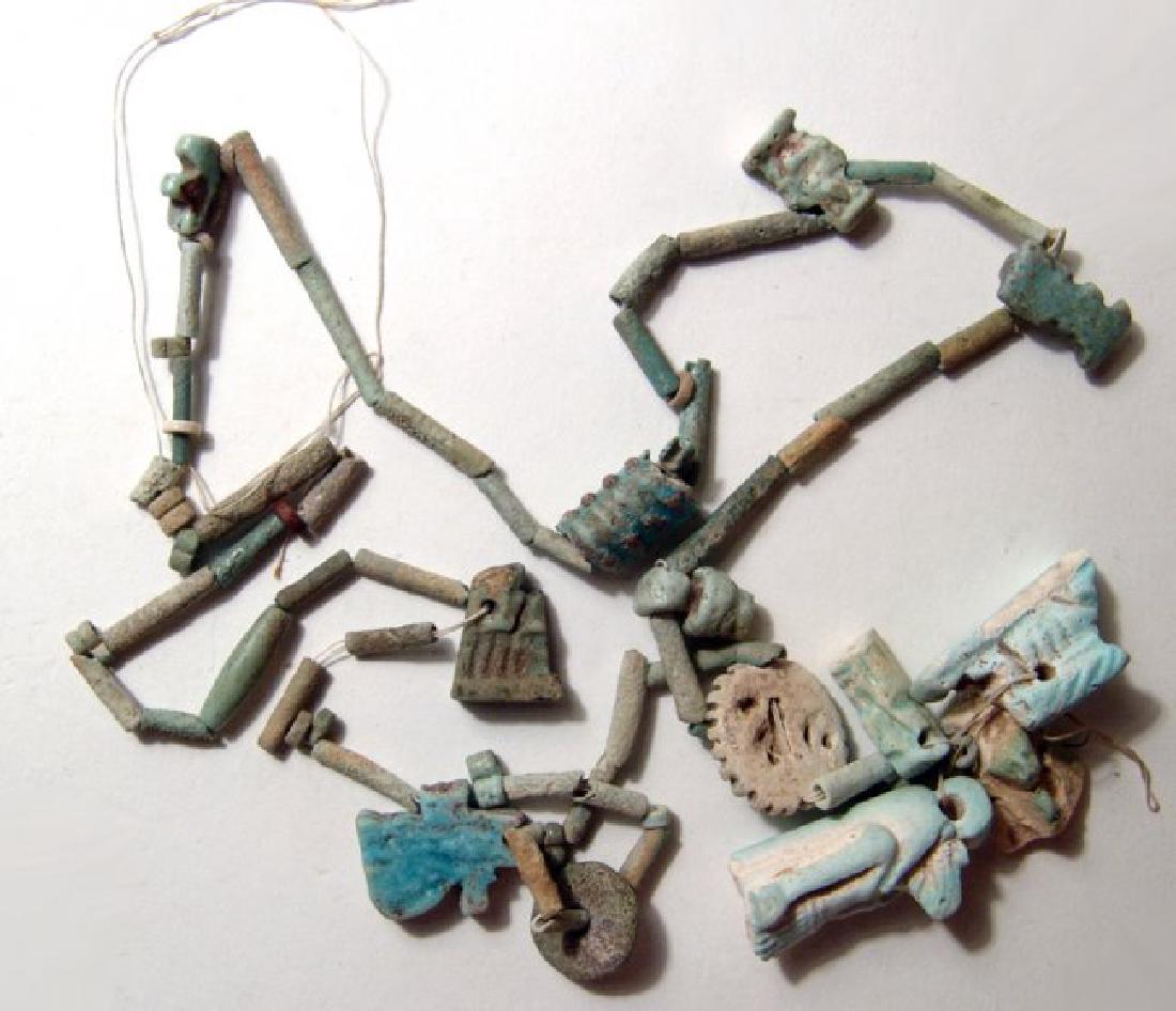 Lovely necklace of Egyptian faience beads and 13 (1 of 3)