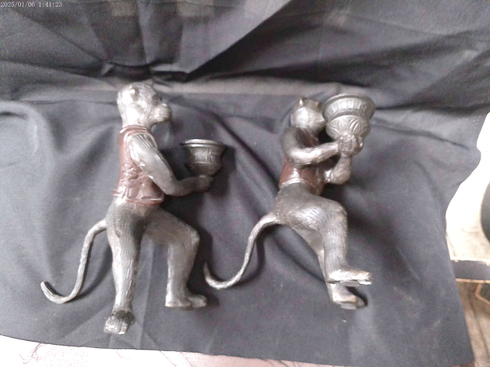 2 monkey candle holders - 2