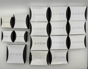 Vintage AVON jewelry in boxes, Lot of 16