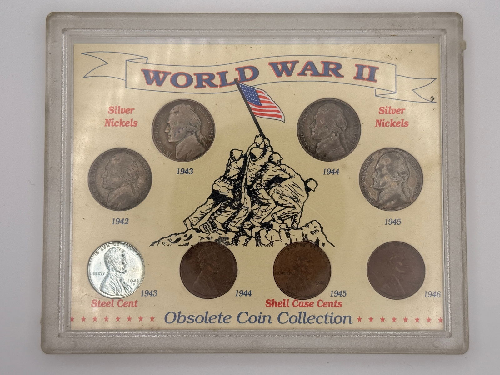 World War II Obsolete Coin Collection in case - Silver Nickels (1 of 2)