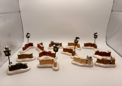14 Vintage Christmas Village Walls for village set