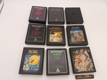 Lot of 9 Atari 2600 Game Program Cartridges VINTAGE