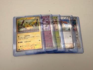 Lot of 5 Japanese Pokémon Holographic Cards