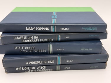 Set of Five Midcentury Children’s Classics – Travers, Dahl, Wilder, L’Engle, Lewis