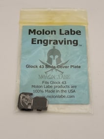Molon Labe Glock 43 Custom Engraved Slide Cover Plate, U.S.A.