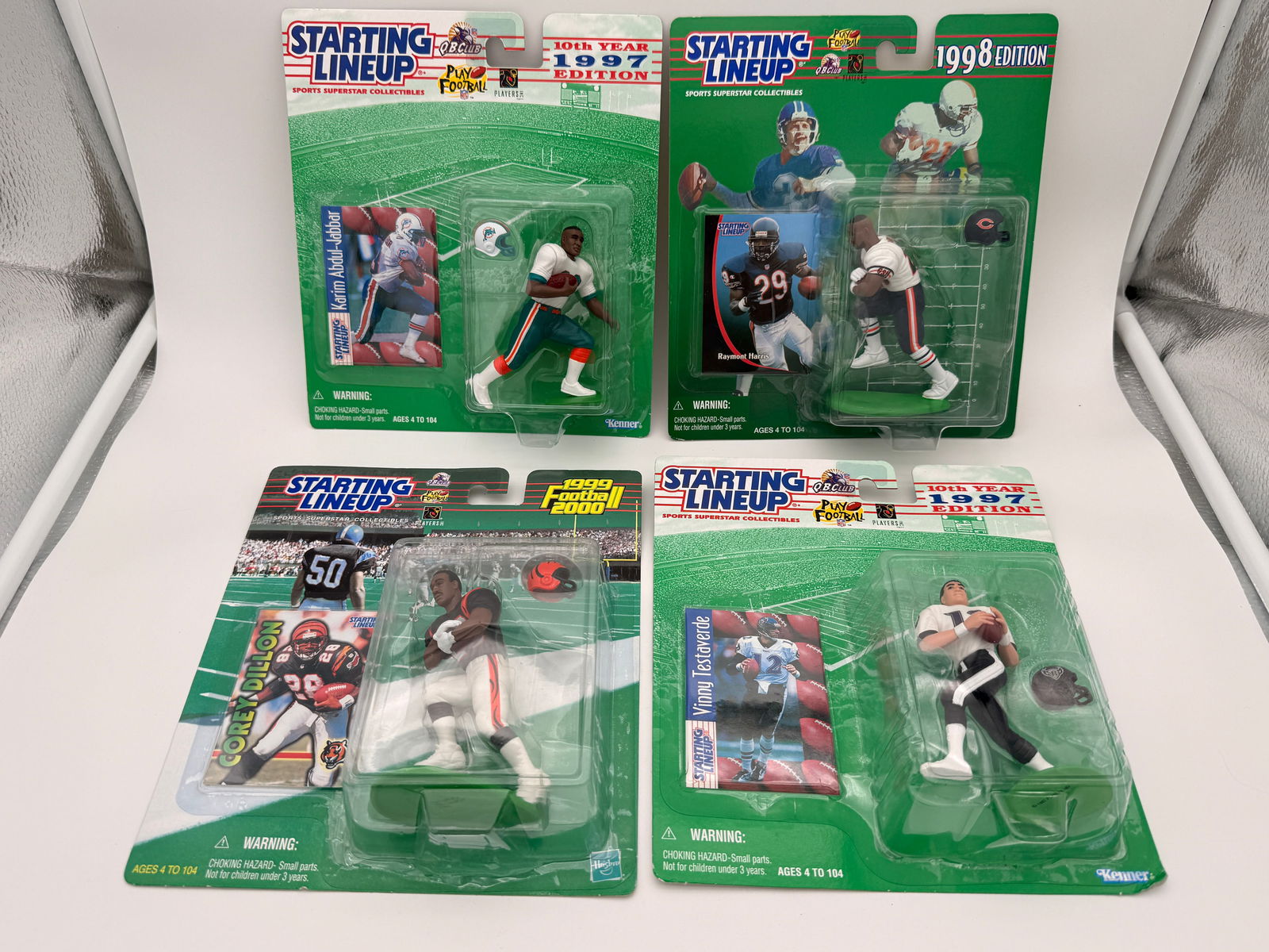 Lot of Four Sealed Starting Lineup NFL Figures, 1997–1999 (1 of 4)