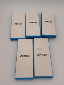 Lot of 5 Anker PowerLine USB-C & Micro USB Charging Cables, New in Box