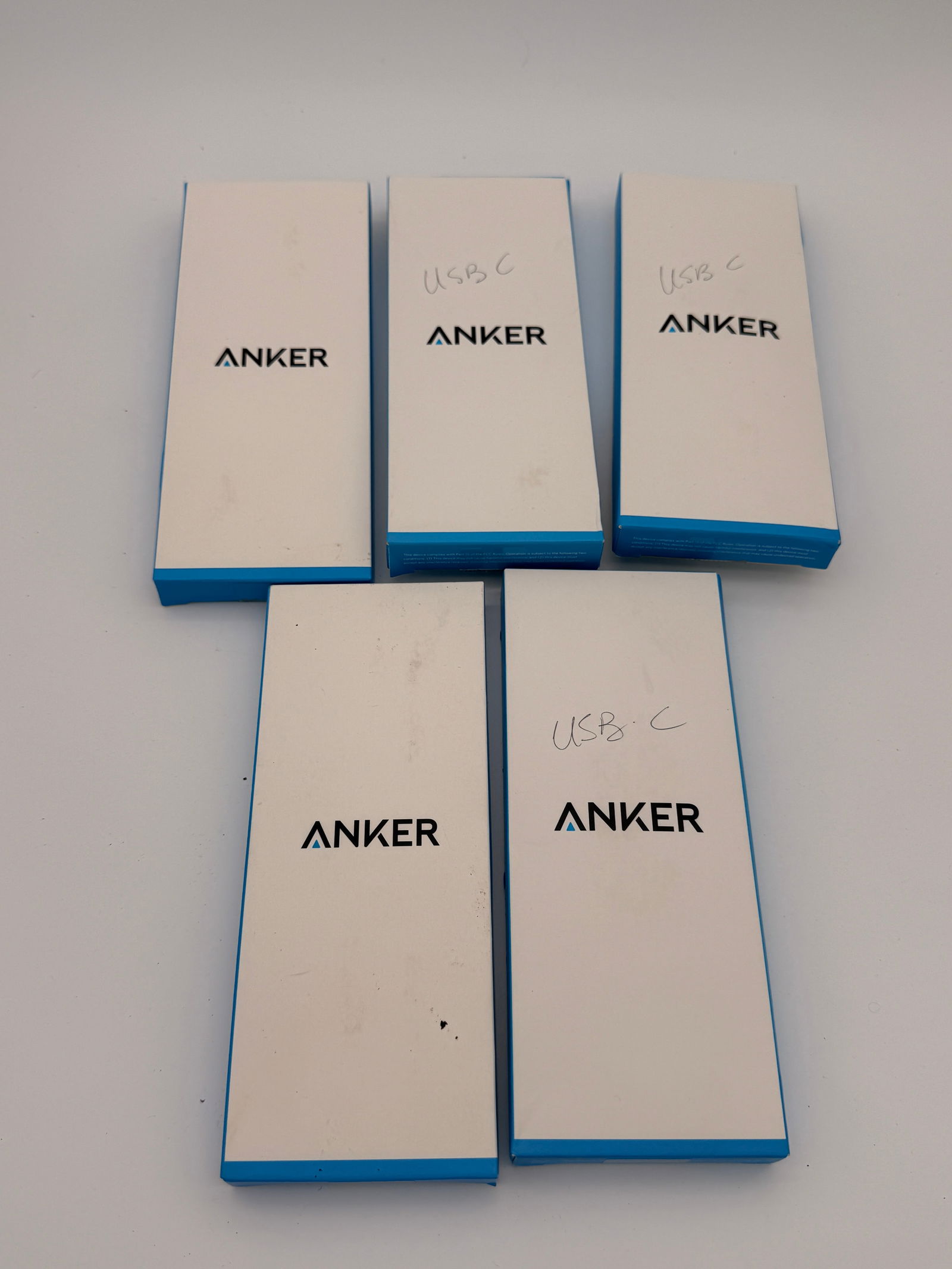 Lot of 5 Anker PowerLine USB-C & Micro USB Charging Cables, New in Box (1 of 5)