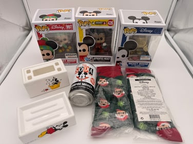 Disney Mickey Mouse Funko & Vintage Bathroom Lot