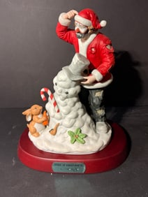 Spirit of Christmas IX Emmett Kelly Jr Clown Figurine Flambro w/ Stand