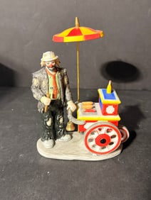 Wheeler Dealer Smaller Emmett Kelly Jr Clown Figurine Flambro - Artist signed initials