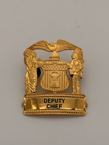 Obsolete Illinois Police DEPUTY CHIEF Hat Badge