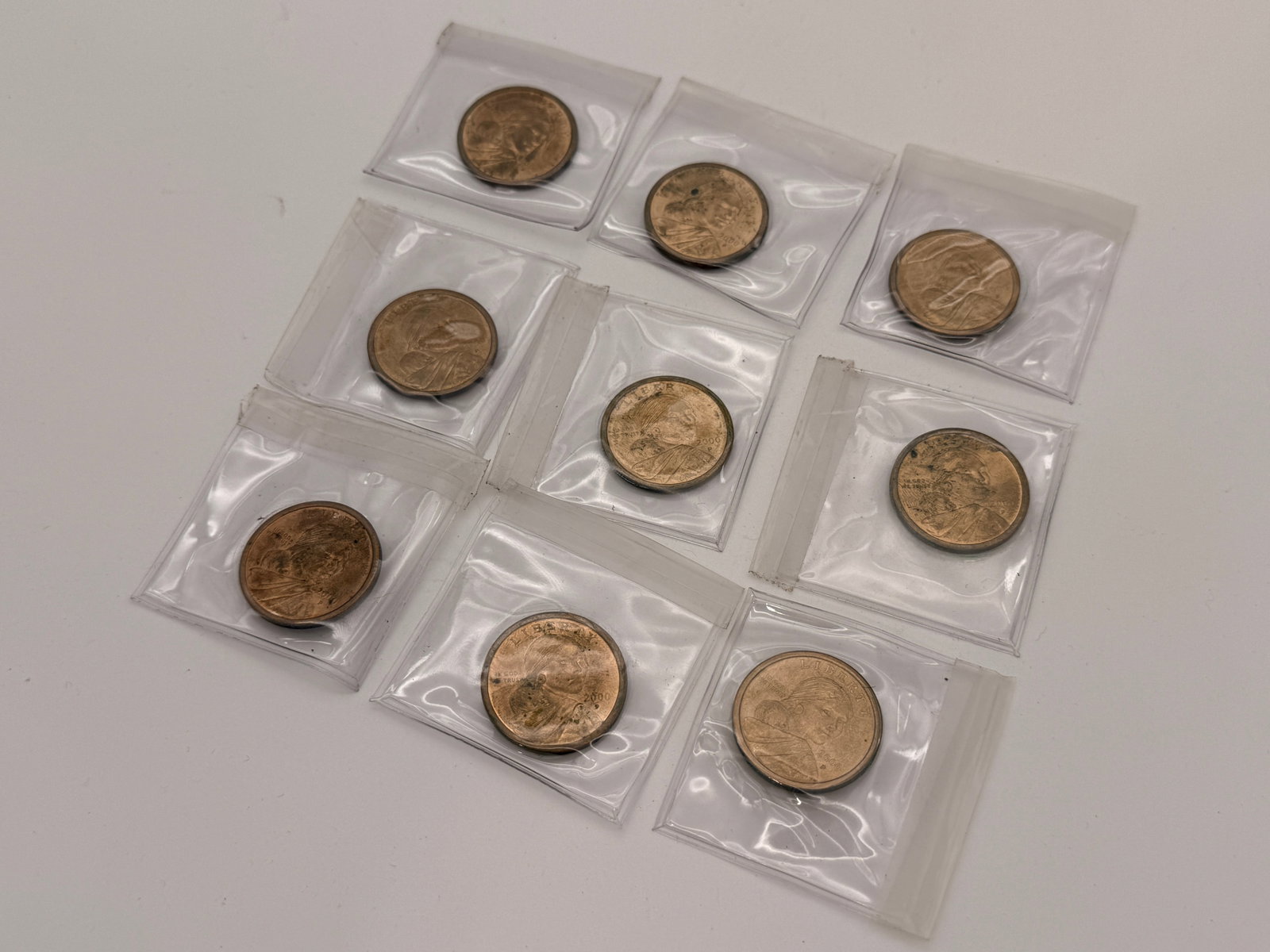 Lot of 9 US $1 Coins: Circulated