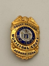 State of New Jersey "Court Officer" Asbury Park Municipal Court Badge